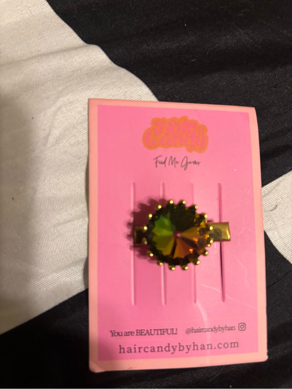 Hair Candy Iridescent Green-Gold Decorative Hair Clip by Hair Candy